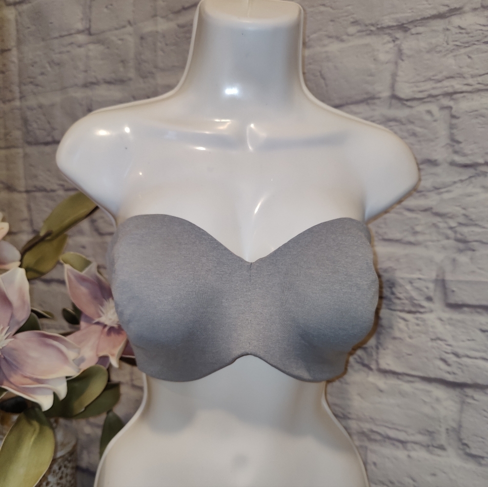 DELIMIRA Women's Strapless Bra Unlined Underwire Minimizer Support 34DD